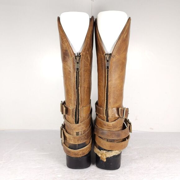 Freebird by Steven Women's Drove US8 Leather Distressed Brown Western Boots - Picture 8 of 16